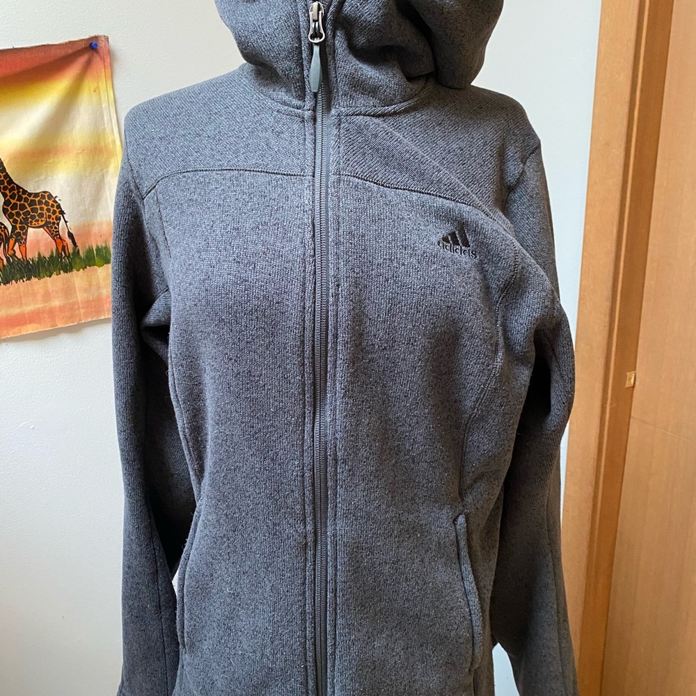 ADIDAS FLEECE ZIP UP HOODIE